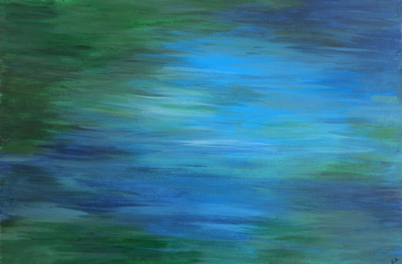 Bild grün-blau